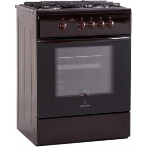 Газова плита GRETA 600-12 (коричневі, чавунні грати)