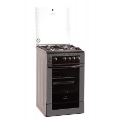 Газовая плита GRETA 1470-00-07 (серая, черный фасад )