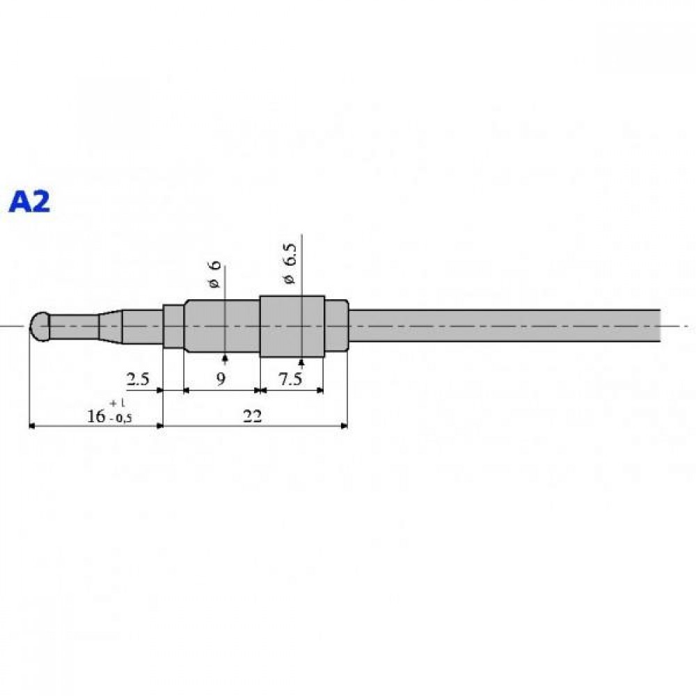 Термопара оголовок - А2 М10х1 L=600 (алюміній)